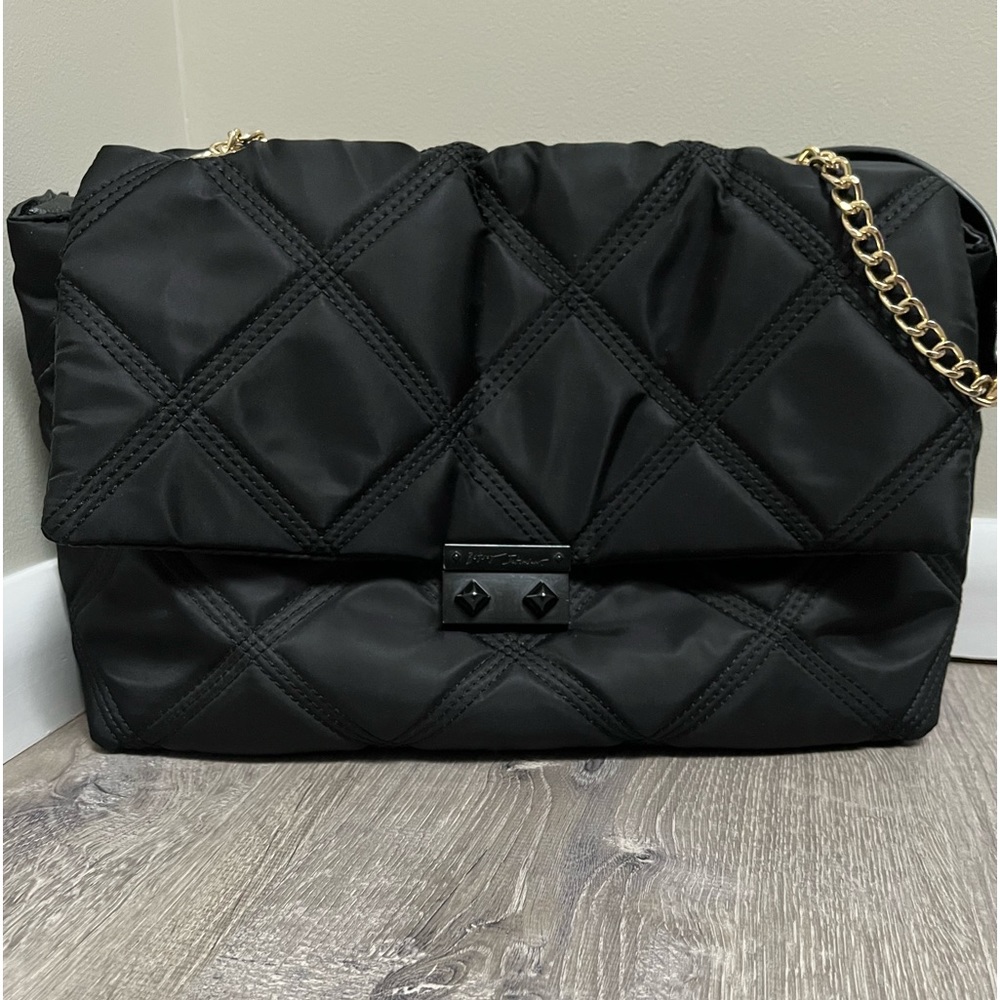 Betsey Johnson Black New Quilted Bag